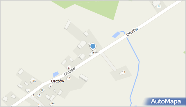 Orczów, Orczów, 12a, mapa Orczów