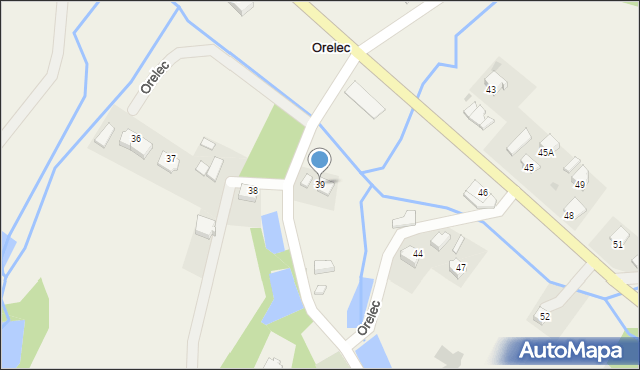 Orelec, Orelec, 39, mapa Orelec
