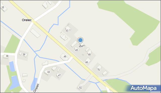 Orelec, Orelec, 45A, mapa Orelec
