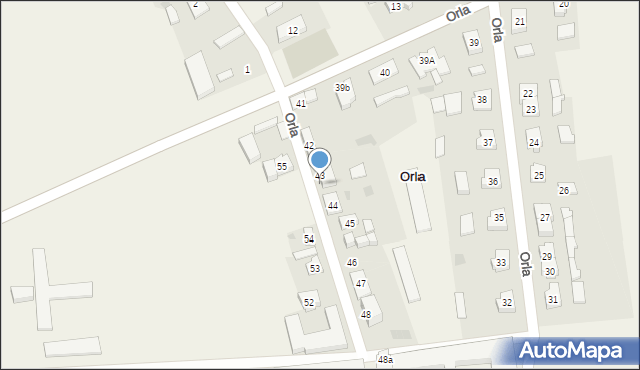 Orla, Orla, 43B, mapa Orla
