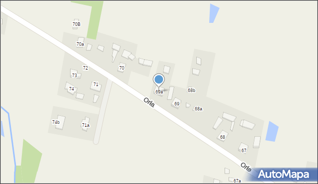 Orła, Orła, 69a, mapa Orła