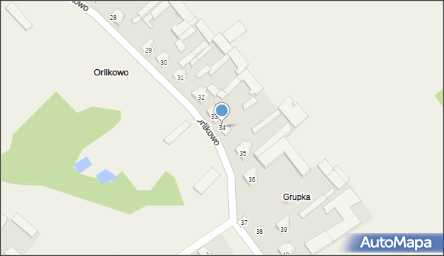 Orlikowo, Orlikowo, 34, mapa Orlikowo