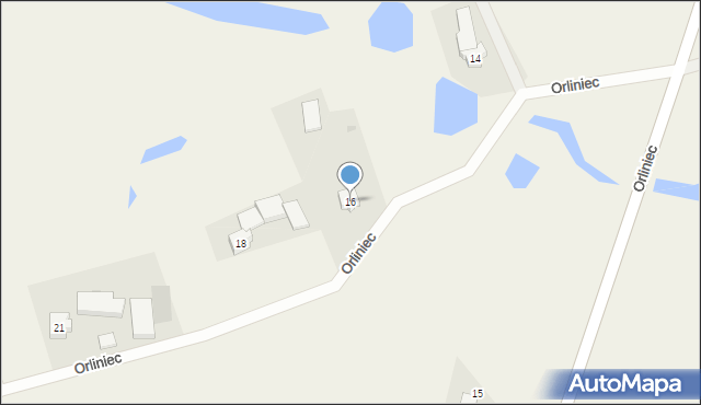 Orliniec, Orliniec, 16, mapa Orliniec