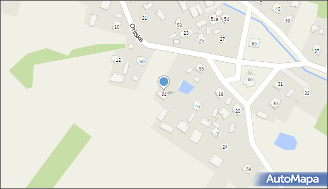 Orliska, Orliska, 14, mapa Orliska