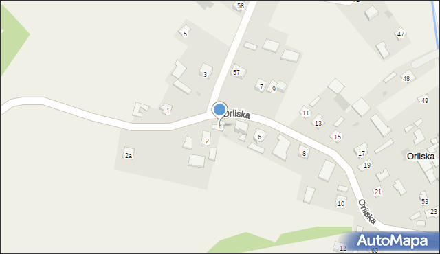 Orliska, Orliska, 4, mapa Orliska