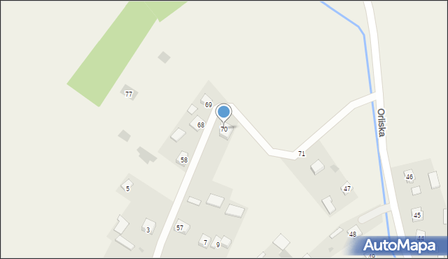 Orliska, Orliska, 70, mapa Orliska