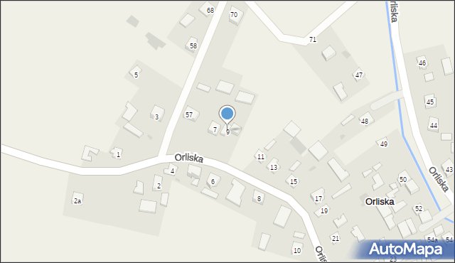 Orliska, Orliska, 9, mapa Orliska