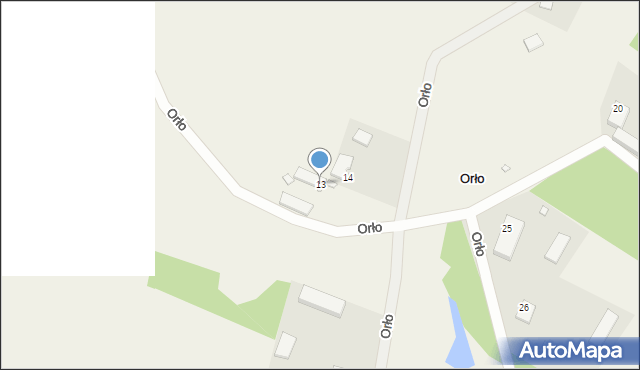 Orło, Orło, 13, mapa Orło