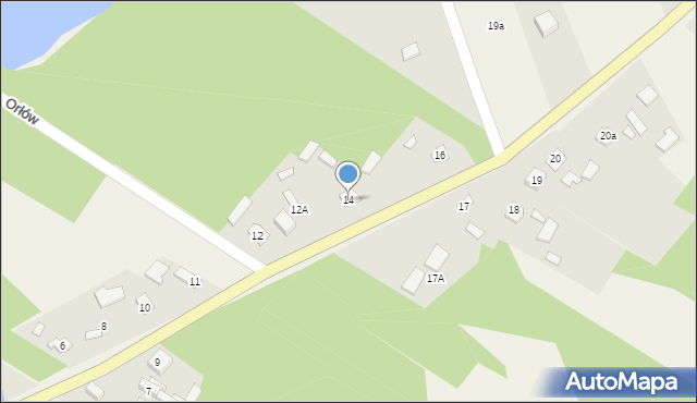 Orłów, Orłów, 14, mapa Orłów