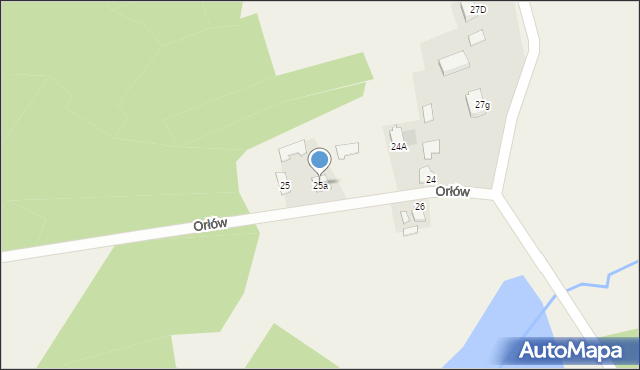 Orłów, Orłów, 25a, mapa Orłów