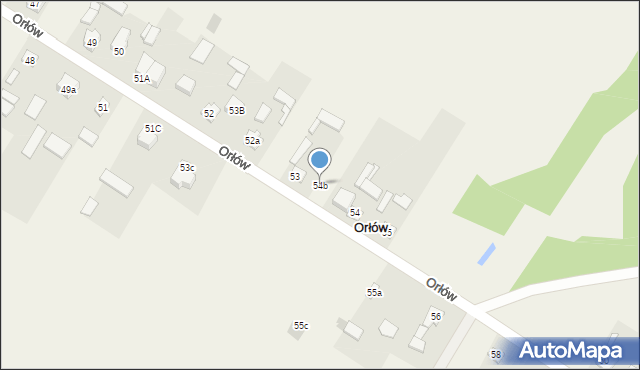 Orłów, Orłów, 54b, mapa Orłów