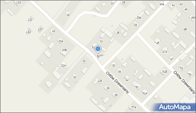 Orłów Drewniany, Orłów Drewniany, 34, mapa Orłów Drewniany