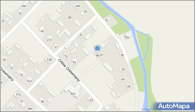 Orłów Drewniany, Orłów Drewniany, 55, mapa Orłów Drewniany