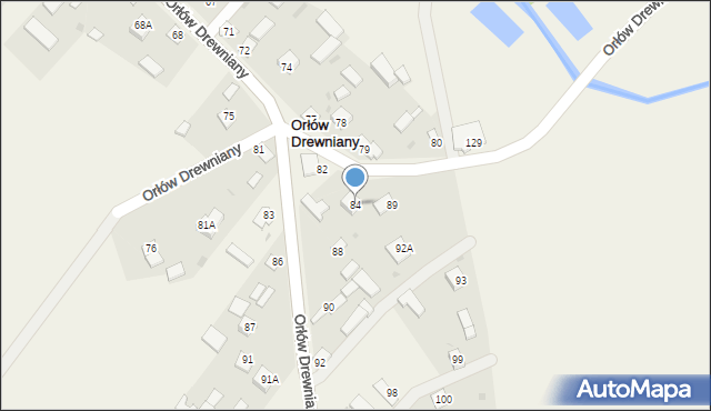 Orłów Drewniany, Orłów Drewniany, 85, mapa Orłów Drewniany