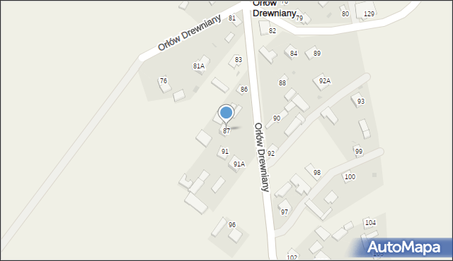 Orłów Drewniany, Orłów Drewniany, 87, mapa Orłów Drewniany