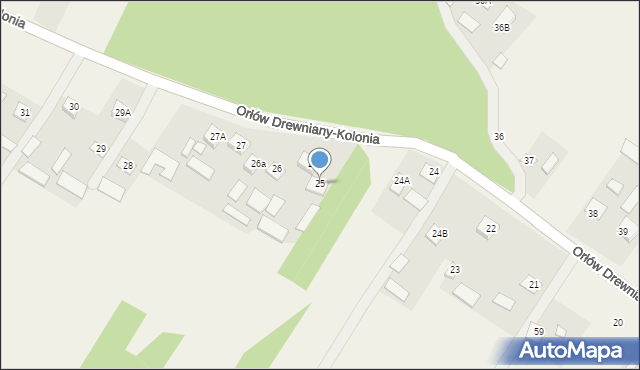 Orłów Drewniany-Kolonia, Orłów Drewniany-Kolonia, 25, mapa Orłów Drewniany-Kolonia