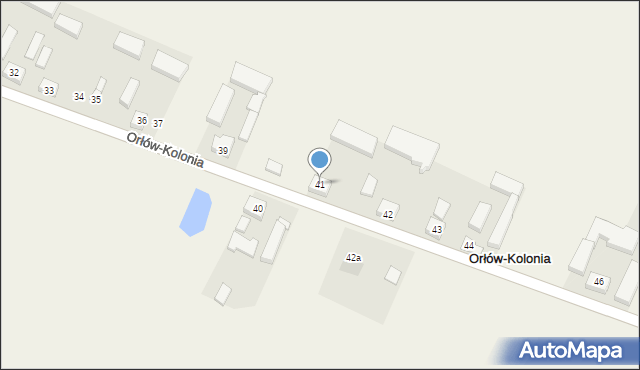 Orłów-Kolonia, Orłów-Kolonia, 41, mapa Orłów-Kolonia