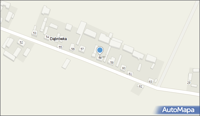 Orłów-Kolonia, Orłów-Kolonia, 58, mapa Orłów-Kolonia