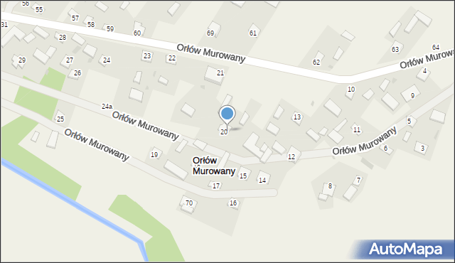Orłów Murowany, Orłów Murowany, 20a, mapa Orłów Murowany