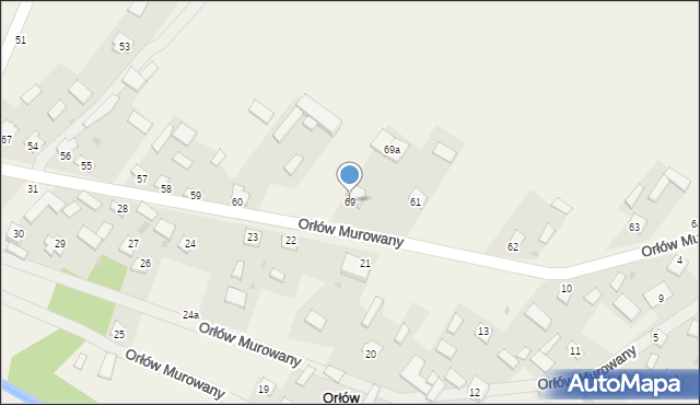 Orłów Murowany, Orłów Murowany, 69, mapa Orłów Murowany