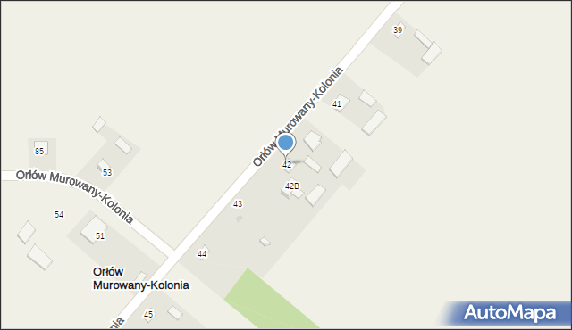 Orłów Murowany-Kolonia, Orłów Murowany-Kolonia, 42, mapa Orłów Murowany-Kolonia