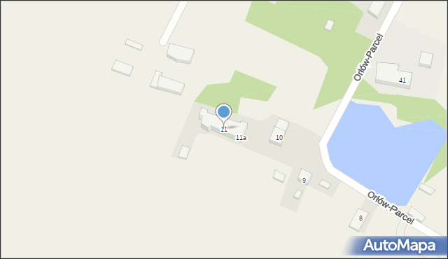 Orłów-Parcel, Orłów-Parcel, 11, mapa Orłów-Parcel