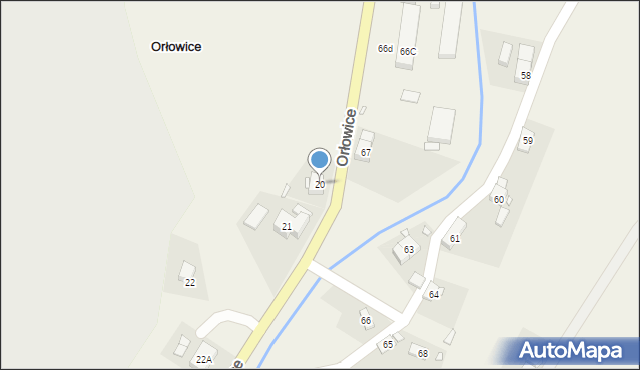 Orłowice, Orłowice, 20, mapa Orłowice