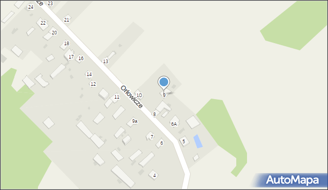 Orłowicze, Orłowicze, 9, mapa Orłowicze
