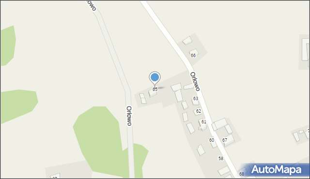 Orłowo, Orłowo, 65, mapa Orłowo