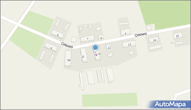 Orłowo, Orłowo, 11, mapa Orłowo