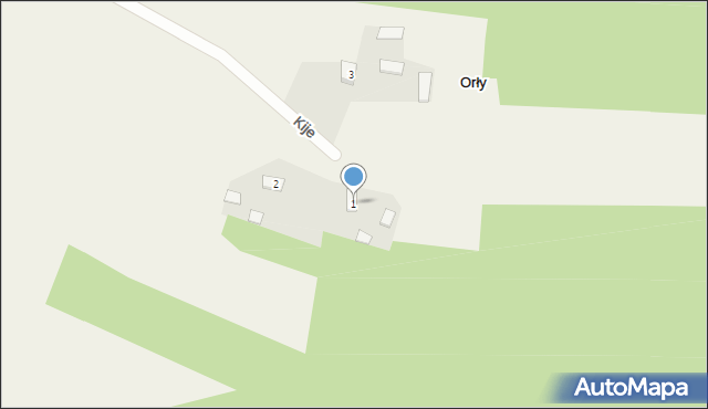 Orły, Orły, 1, mapa Orły