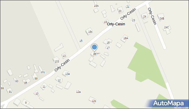 Orły-Cesin, Orły-Cesin, 16, mapa Orły-Cesin