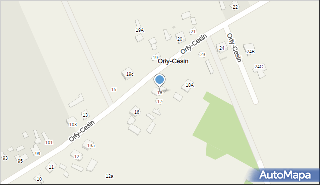 Orły-Cesin, Orły-Cesin, 18, mapa Orły-Cesin