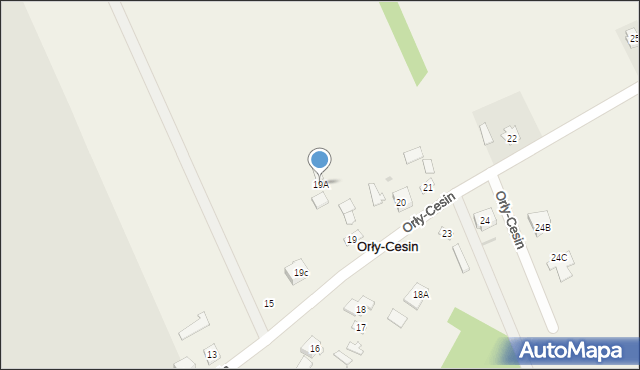 Orły-Cesin, Orły-Cesin, 19A, mapa Orły-Cesin