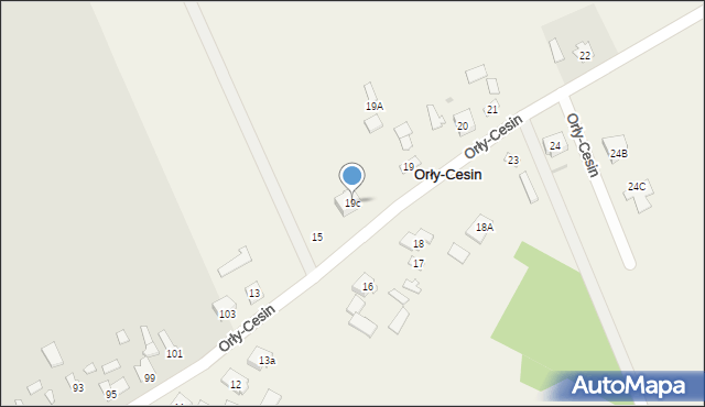 Orły-Cesin, Orły-Cesin, 19c, mapa Orły-Cesin