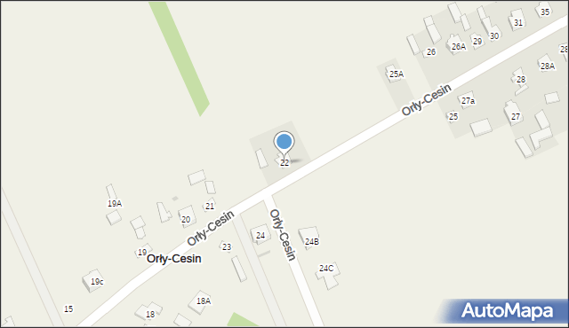 Orły-Cesin, Orły-Cesin, 22, mapa Orły-Cesin