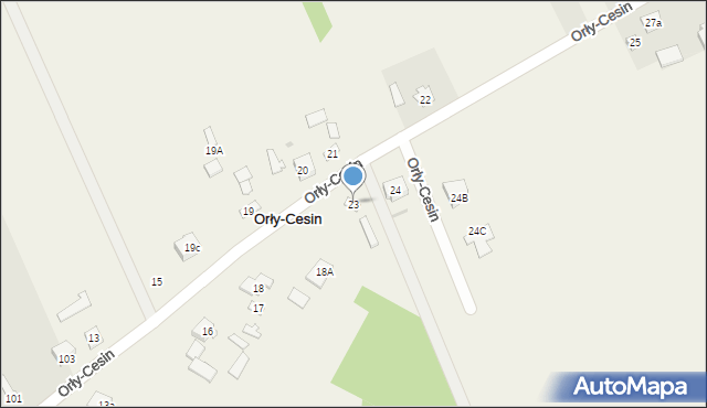 Orły-Cesin, Orły-Cesin, 23, mapa Orły-Cesin