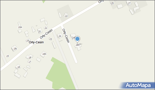 Orły-Cesin, Orły-Cesin, 24C, mapa Orły-Cesin
