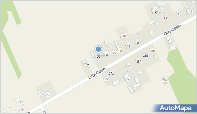 Orły-Cesin, Orły-Cesin, 26, mapa Orły-Cesin