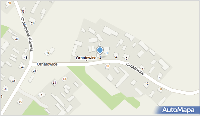 Ornatowice, Ornatowice, 2, mapa Ornatowice