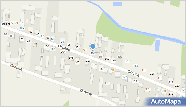 Oronne, Oronne, 101, mapa Oronne