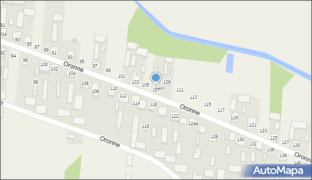 Oronne, Oronne, 107, mapa Oronne