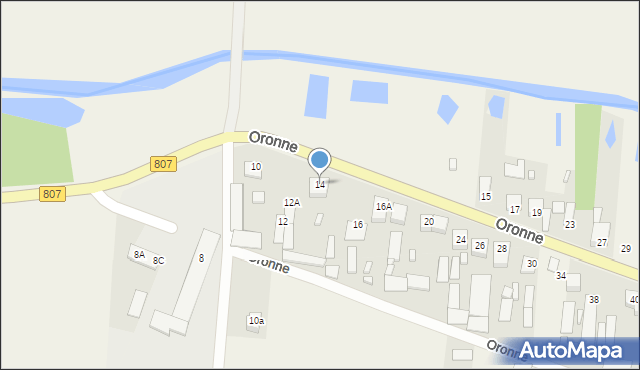 Oronne, Oronne, 14, mapa Oronne