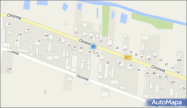 Oronne, Oronne, 32, mapa Oronne