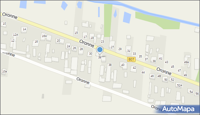 Oronne, Oronne, 34, mapa Oronne