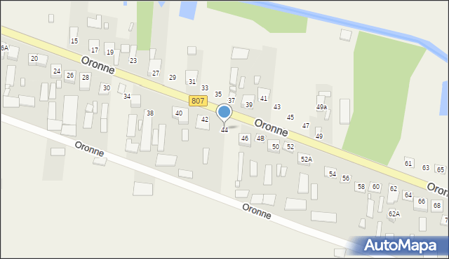 Oronne, Oronne, 44, mapa Oronne