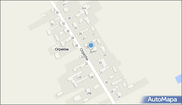 Orpelów, Orpelów, 23, mapa Orpelów