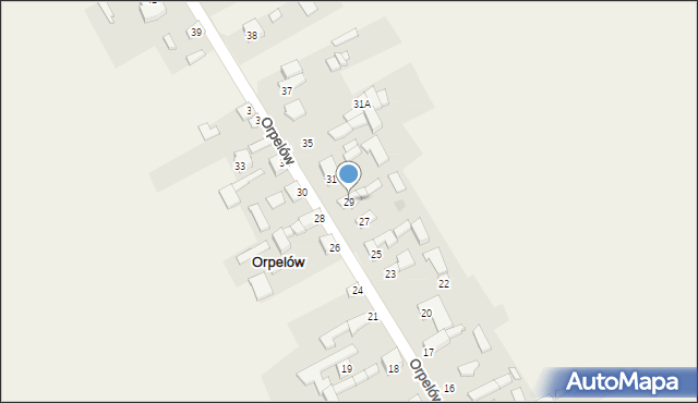Orpelów, Orpelów, 29, mapa Orpelów