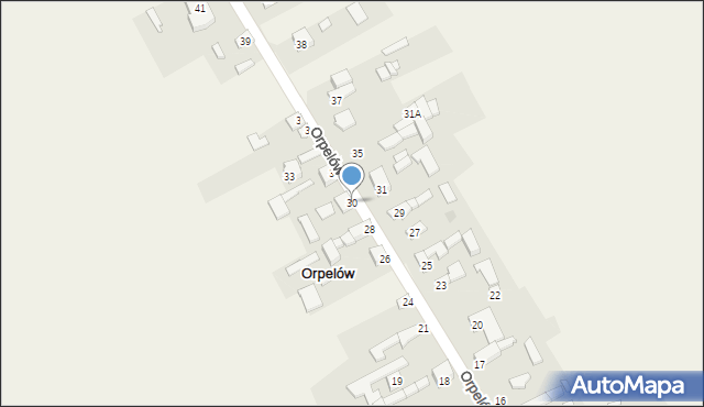 Orpelów, Orpelów, 30, mapa Orpelów