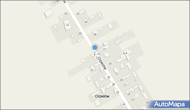 Orpelów, Orpelów, 36, mapa Orpelów